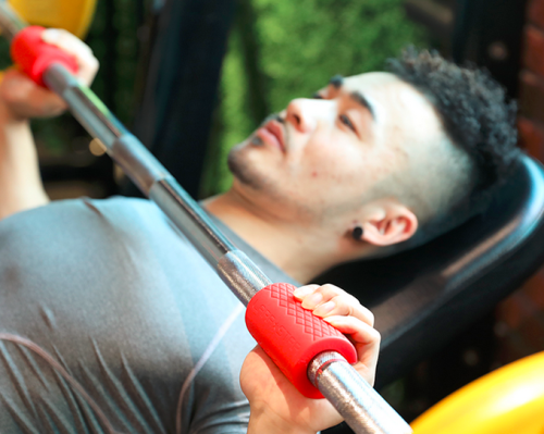 Fat grips nakładki na sztangę czerwone