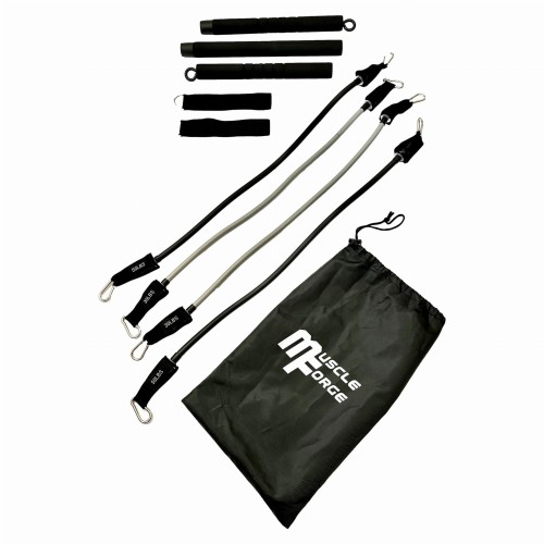 Drążek do treningu fitness pilates + gumy oporowe