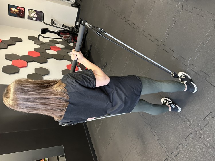 Drążek do treningu fitness pilates + gumy oporowe