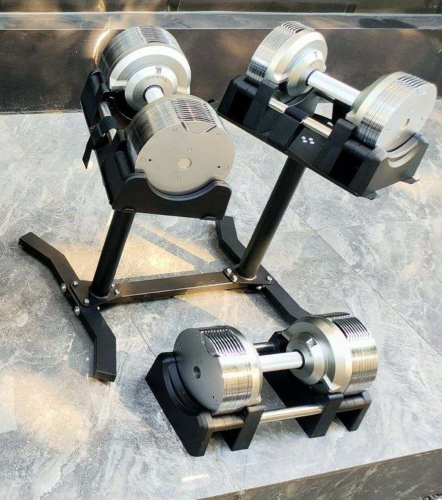 Zestaw 2x hantle regulowane 40kg stojaki