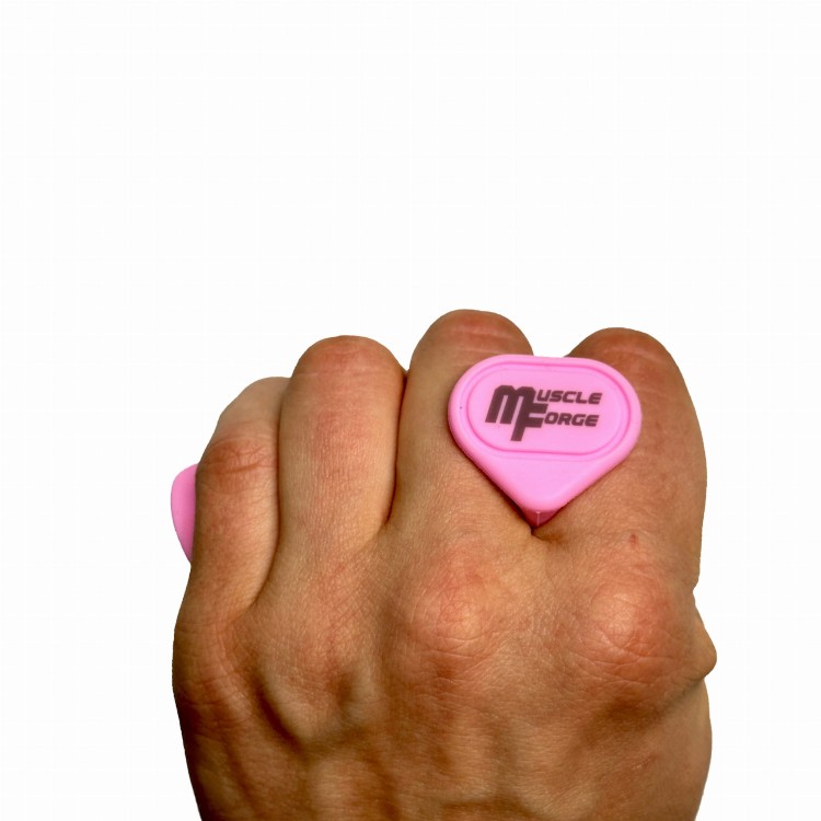 Uchwyty treningowe na sztangę do martwego ciągu podciągania różowe