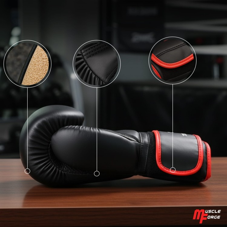 Rękawice bokserskie CombatCraft 10 uncji czarne matowe