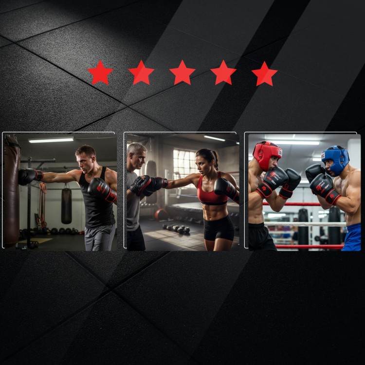 Rękawice bokserskie CombatCraft 10 uncji czarne matowe