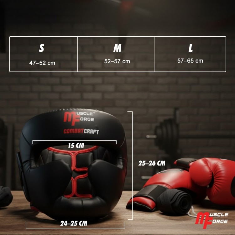 Kask Bokserski CombatCraft rozmiar L czarny matowy