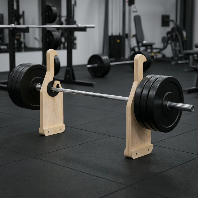 Deadlift Jack podnośnik do sztangi stojak do zmiany obciążenia drewniany