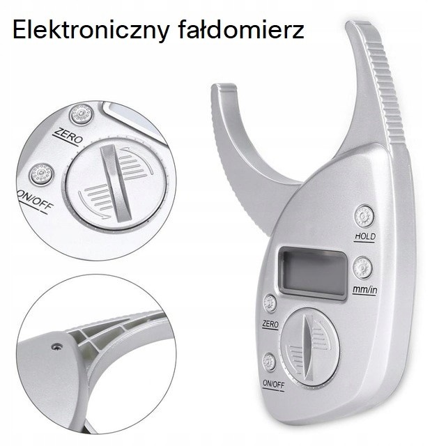 Elektroniczny fałdomierz do pomiaru tkanki tłuszczowej