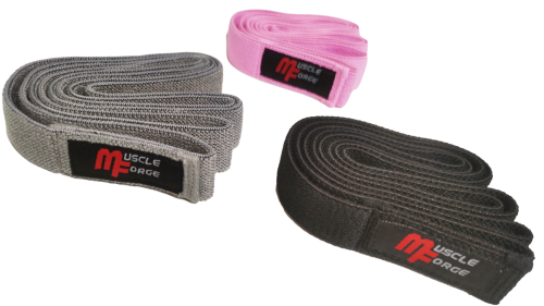 Zestaw taśm do cwiczeń Power Band materiałowe gumy MuscleForge