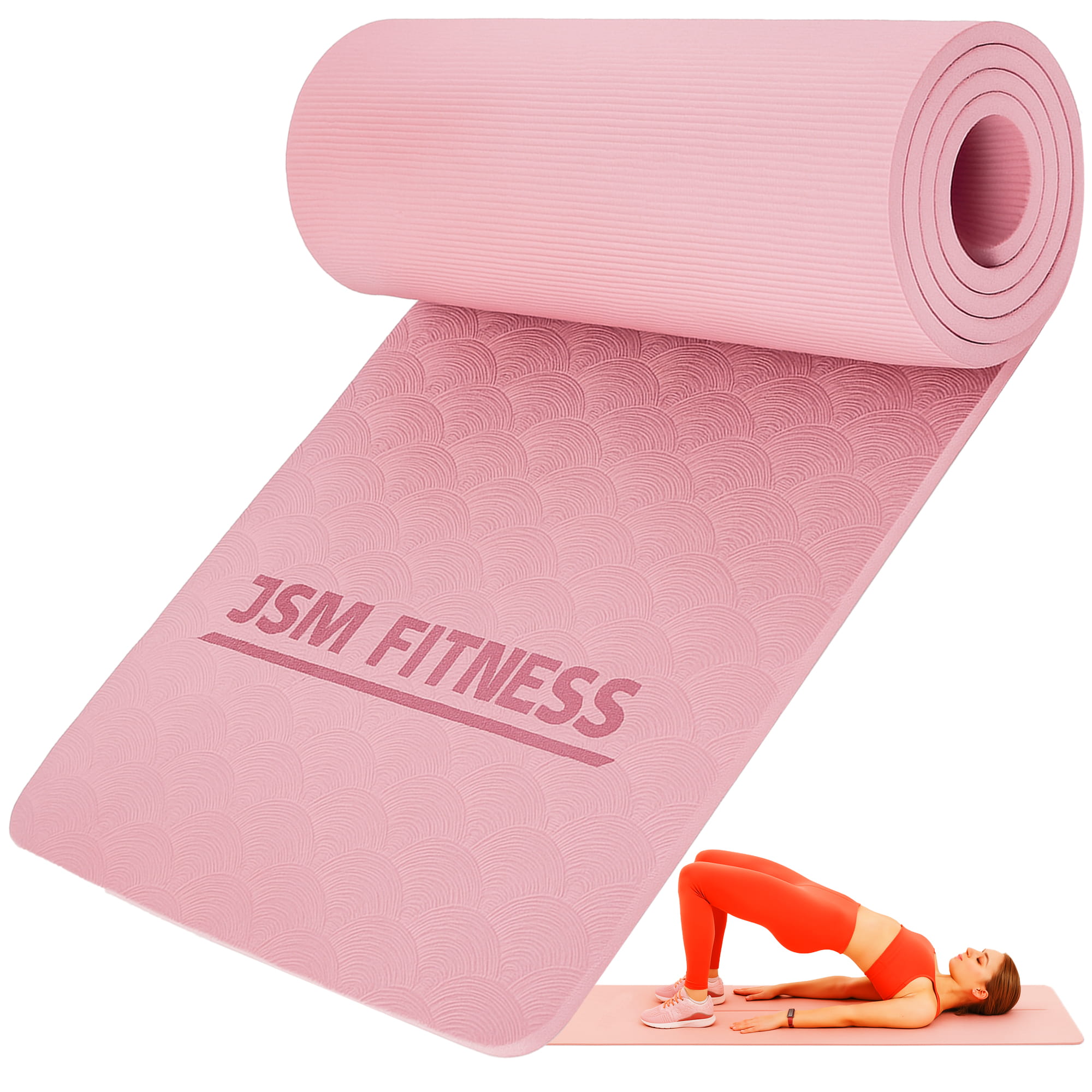 Mata do Jogi Fitness Antypoślizgowa 180x60cm różowa