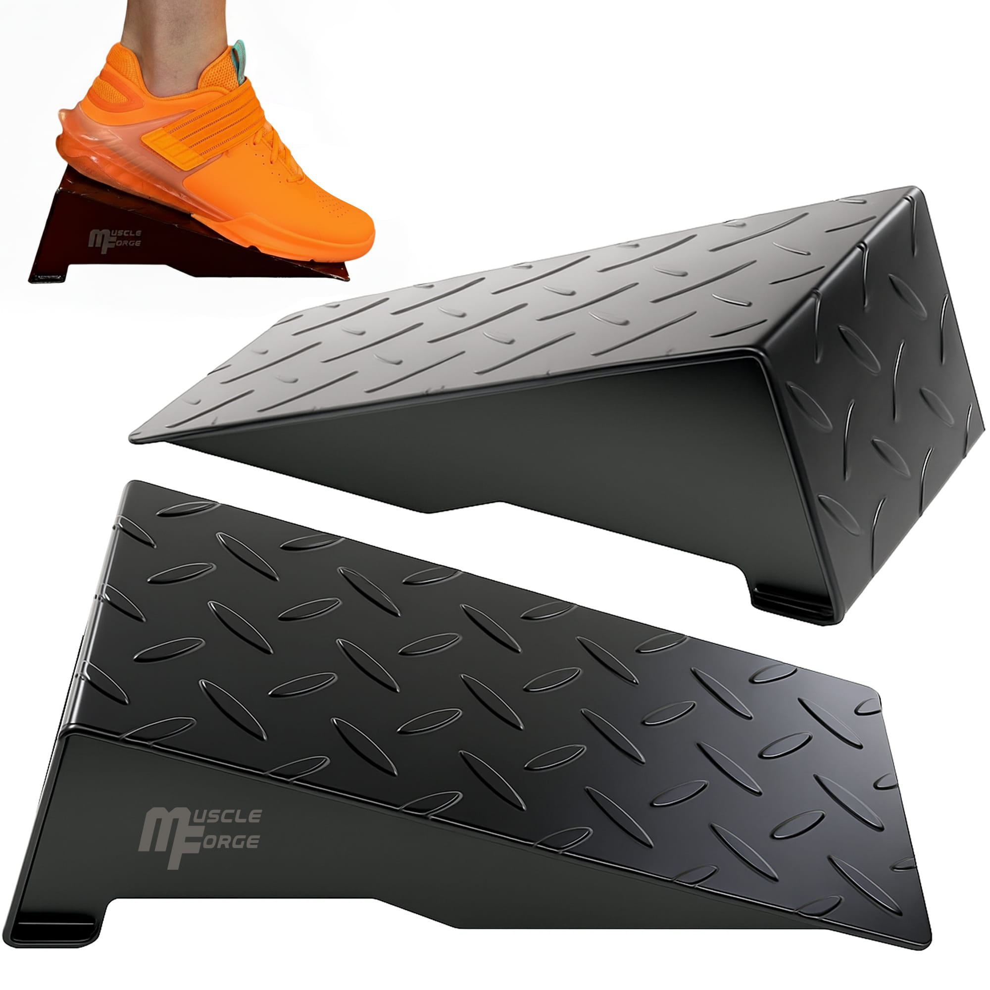 Stalowy Slant Board / Squat Wedge Block do przysiadów i rozciągania